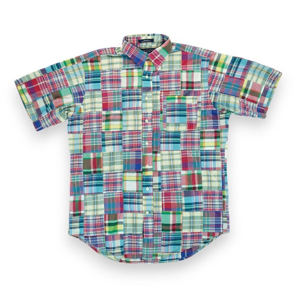 Daniel Cremieux Collection Patchwork Check Shirt … - image 1